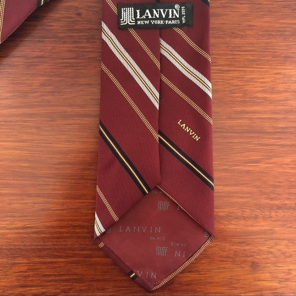𝅺vintage Lanvin Silk Tie - Picture 3 of 3
